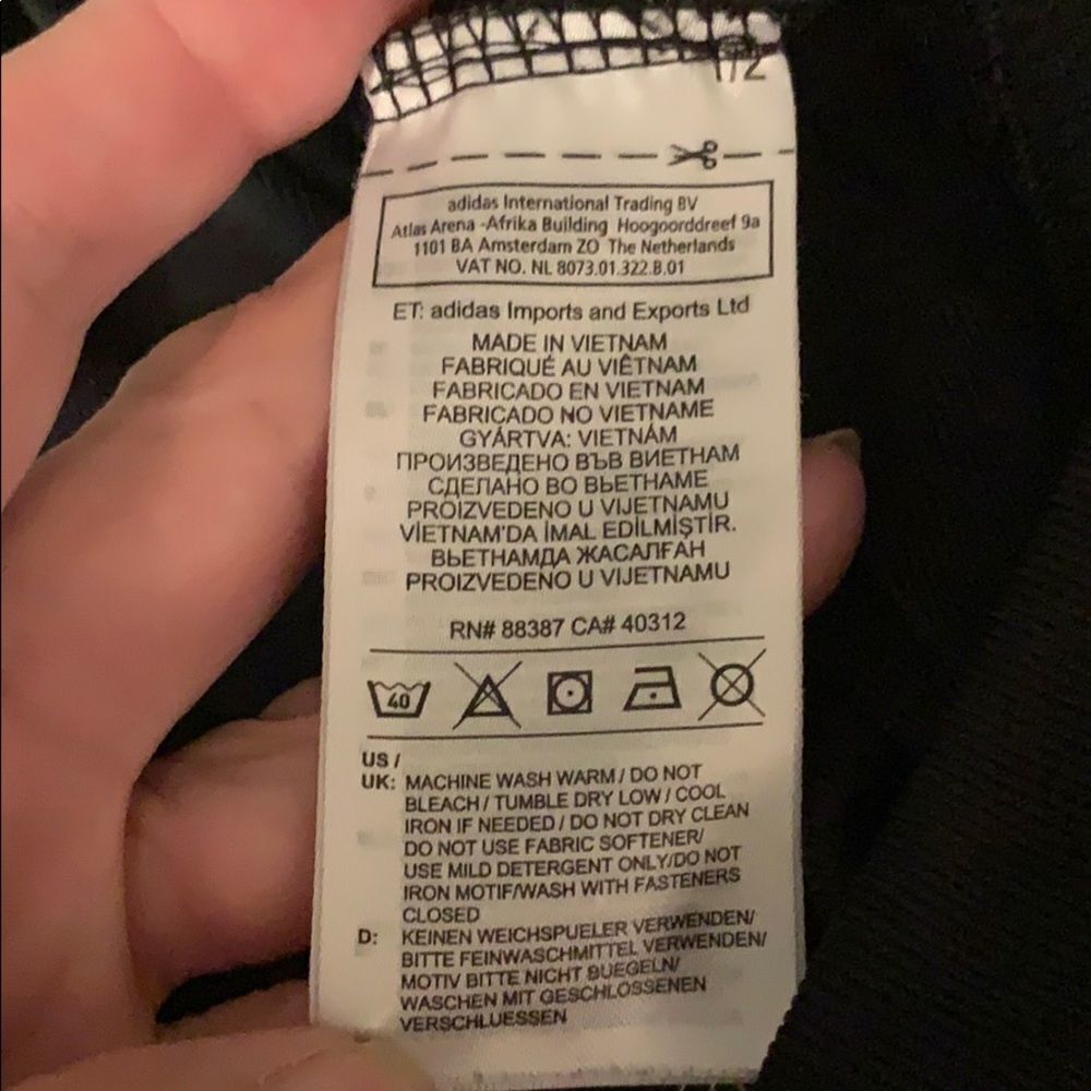 Adidas black polyester men’s track jacket - Picture 8 of 8